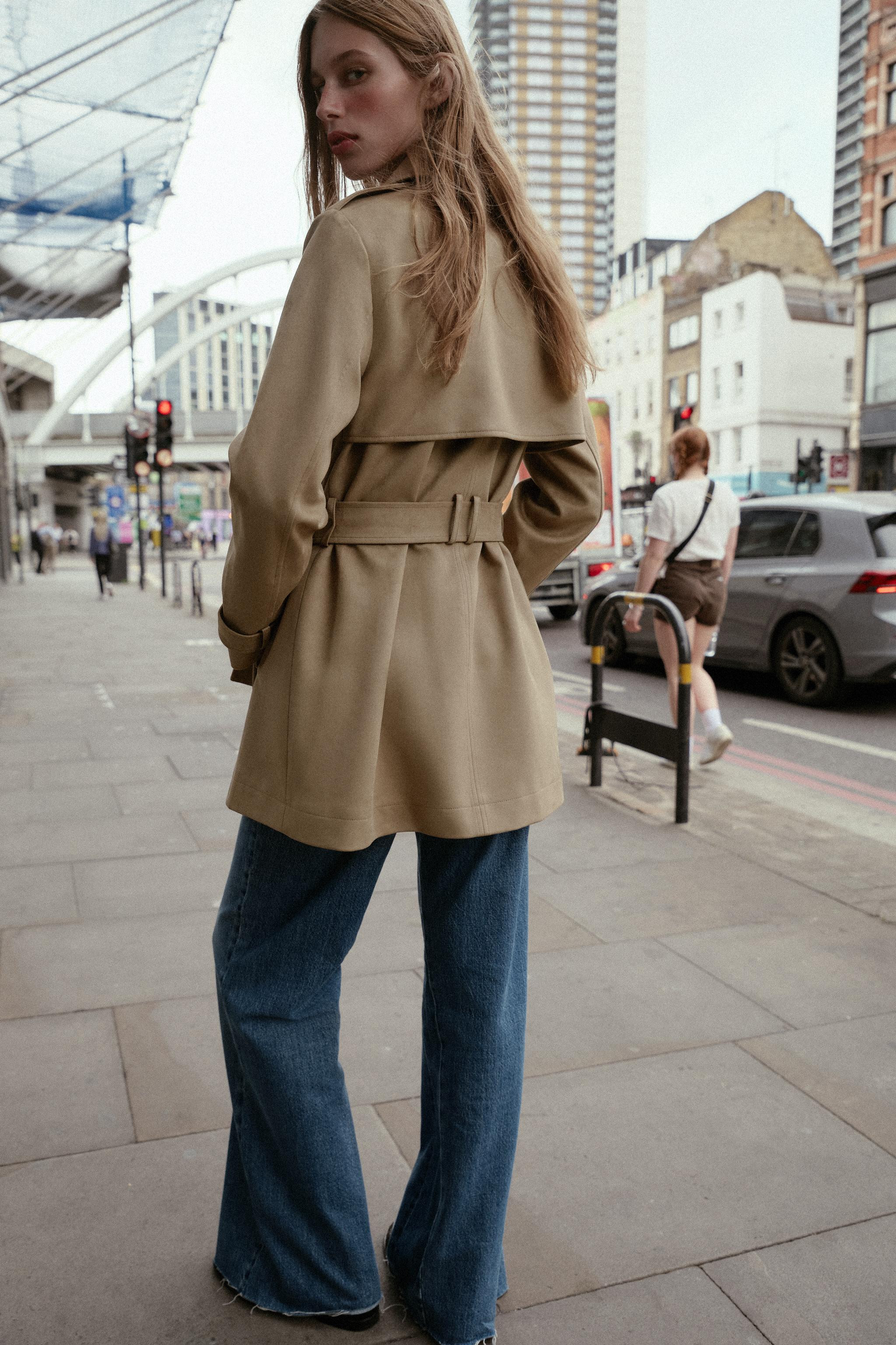 FAUX SUEDE TRENCH COAT | Zara US