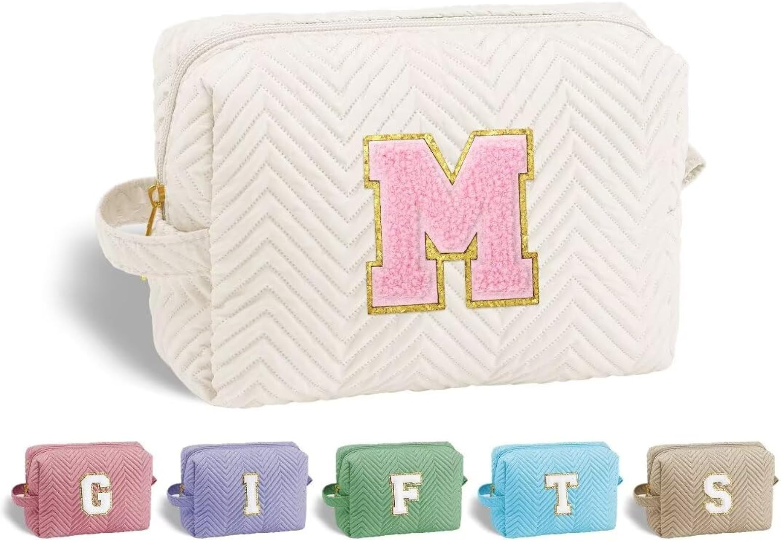 YOOLIFE Initial Makeup Bags for Women Girls - Stocking Stuffers Christmas Gifts for Women Teen Gi... | Amazon (US)