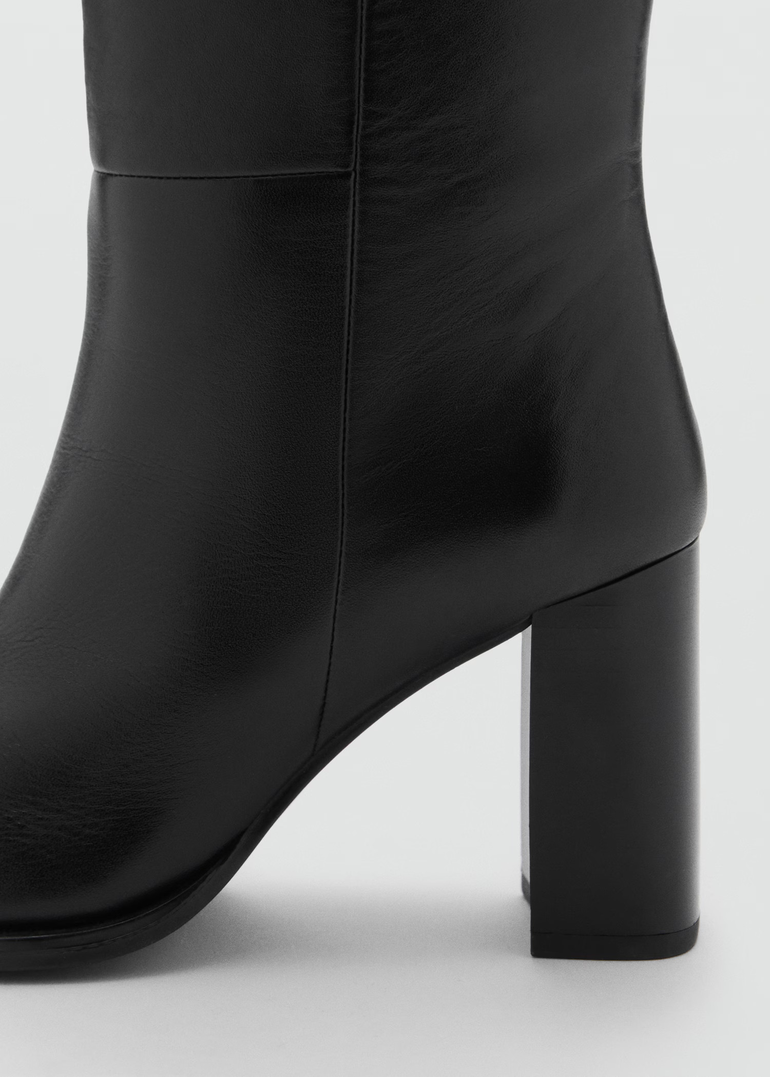 High heel leather boot | MANGO (UK)