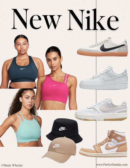 New at Nike. 
Jordan’s, Air Force 1 and other new colors. 

shoes, sneakers, sports bra, bucket hats, fitness apparel, sports wear 

#LTKfitness #LTKshoecrush #LTKGiftGuide