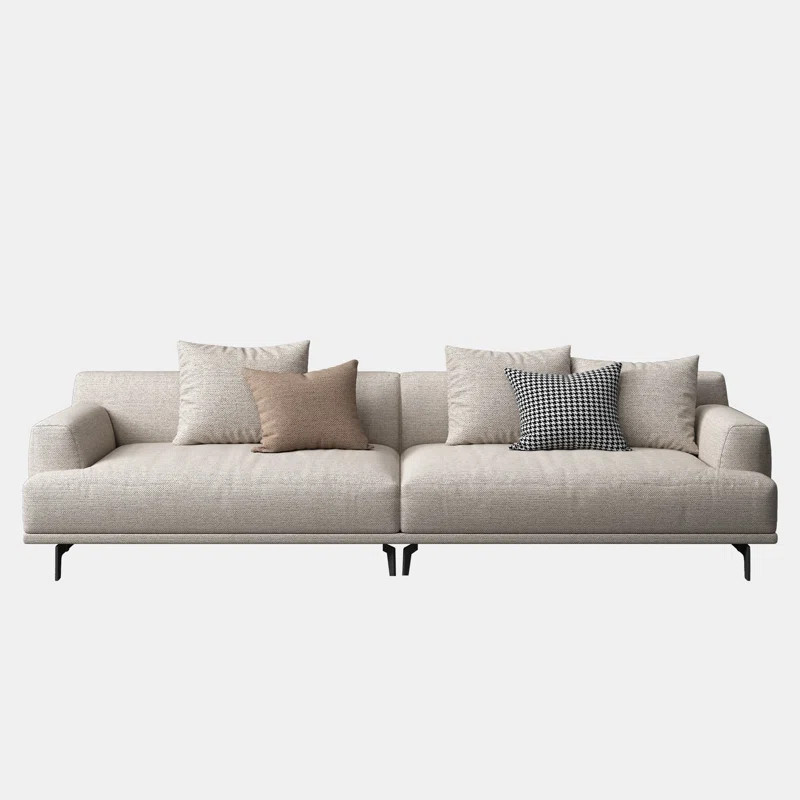 Kunming 66" Square Arm Sofa with pillows | Wayfair North America