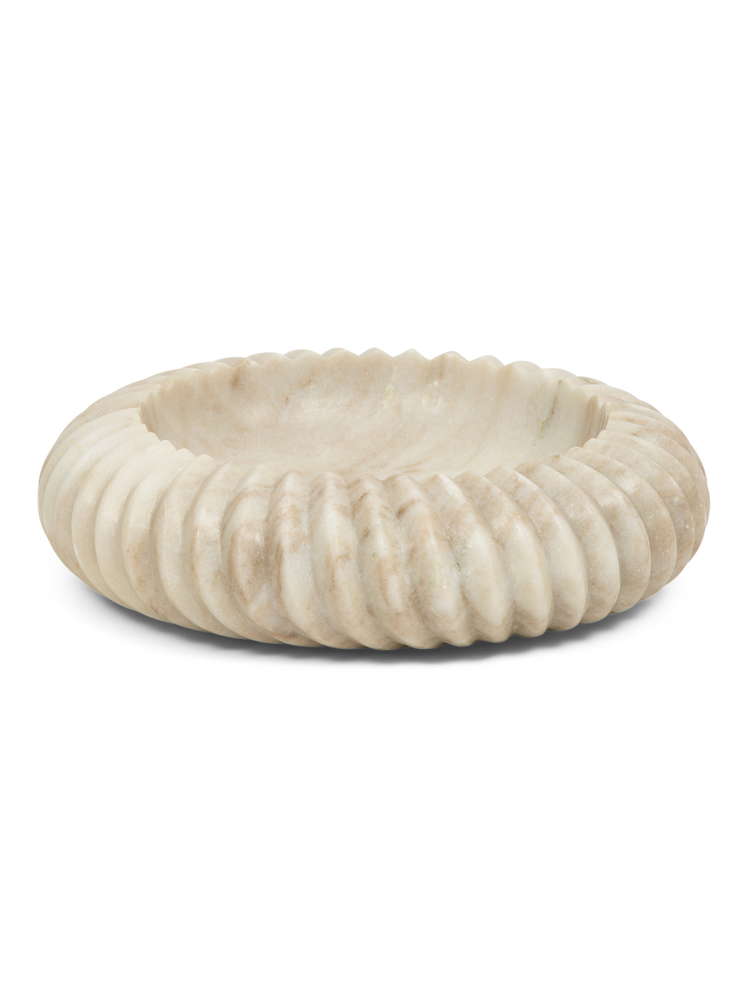 12in Solid Marble Ribbed Bowl | TJ Maxx