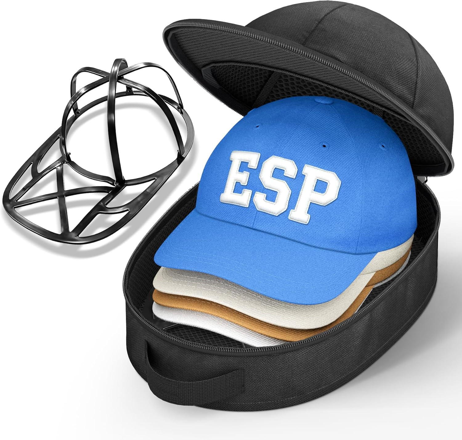 AOODA Hat Travel Case for Baseball Caps, Cap Carrier with Plastic Holder & Carrying Handle, Holds... | Amazon (US)