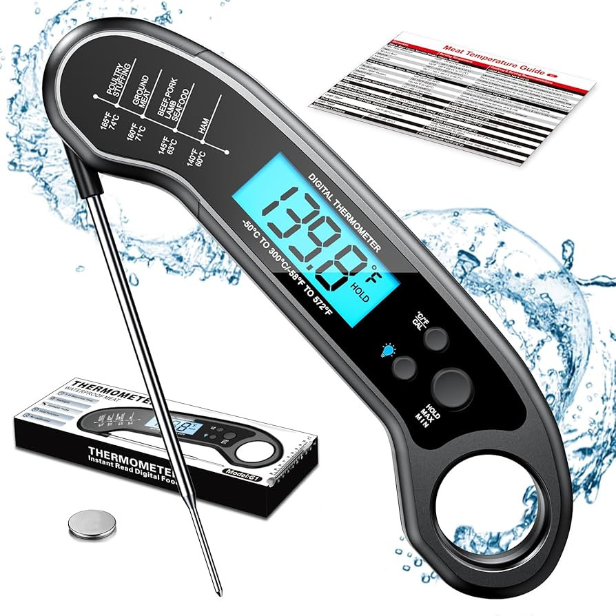Digital Meat Thermometer Instant Read Meat Thermometer I for BBQ and Cooking, Waterproof Food The... | Amazon (US)
