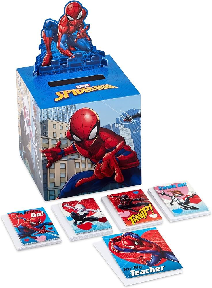 Hallmark Marvel Spider-Man Valentines Day Cards and Mailbox for Kids School Classroom Exchange (1... | Amazon (US)