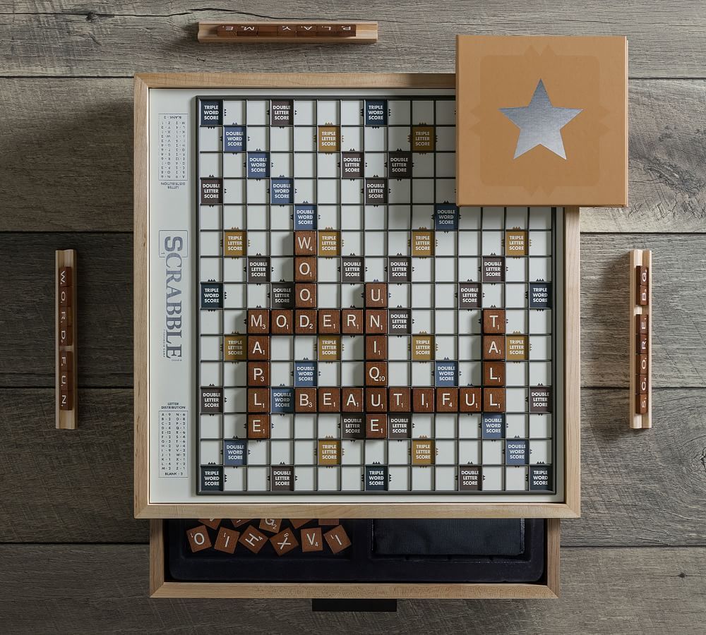 Wooden Scrabble Board Game - Maple Luxury Edition | Pottery Barn (US)