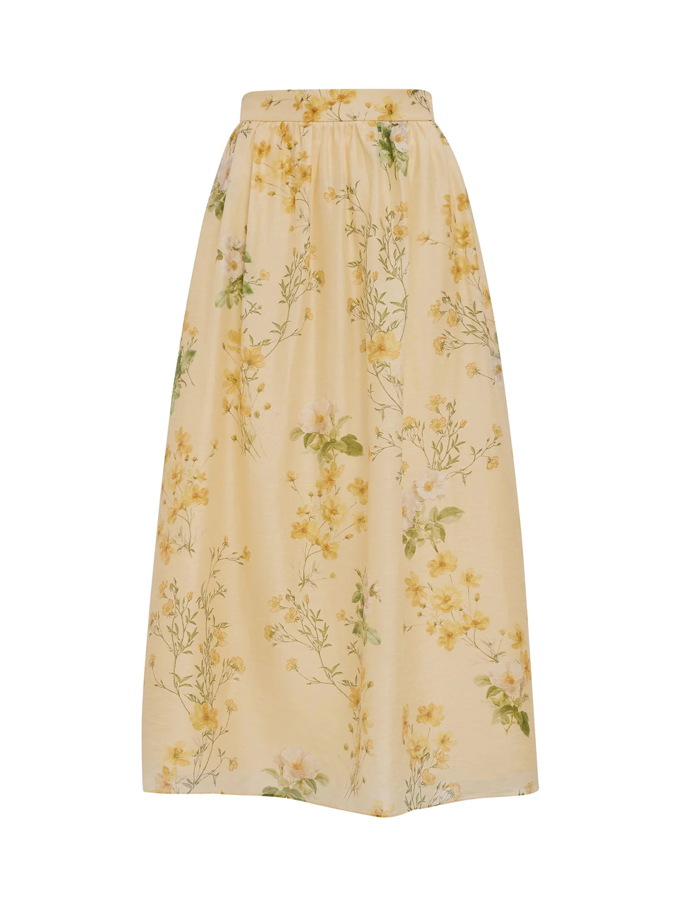 Palmer Pleated Skirt Printed Yellow | Fenwick UK