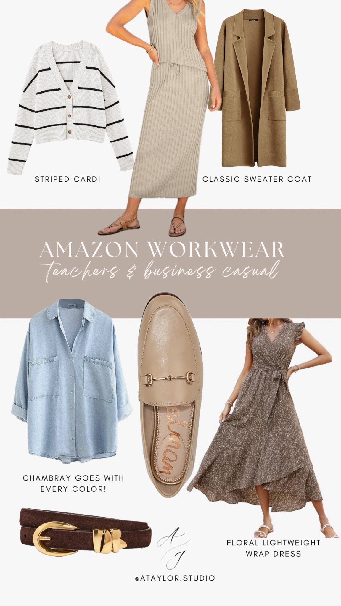 Back to school Amazon style for teachers - classic outfits that are great for work!

Teacher style, classic outfits, capsule wardrobe, back to school Amazon, Amazon fashion, Amazon outfits, teacher outfits, neutral outfits

#LTKFindsUnder50 #LTKBacktoSchool #LTKWorkwear