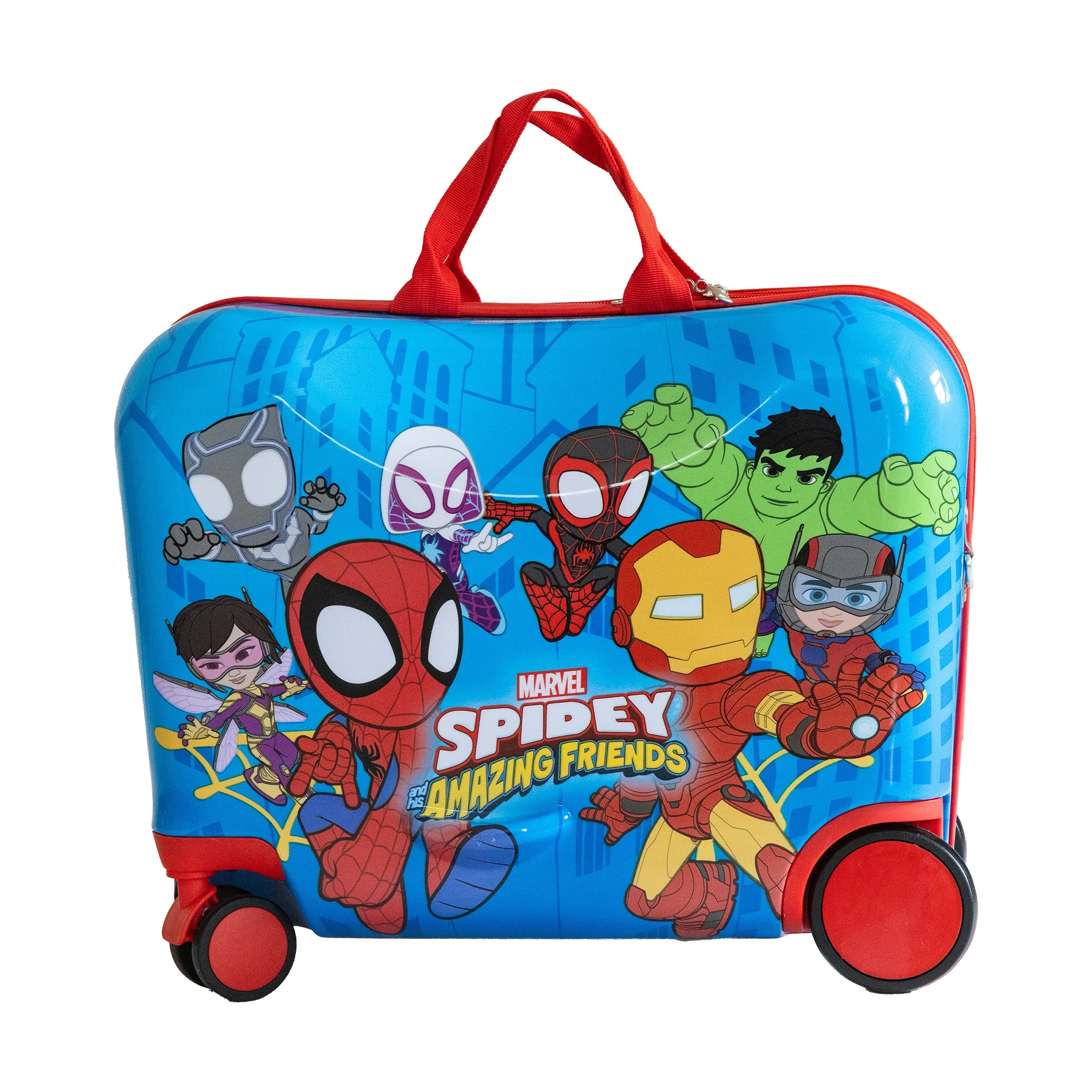 Kid's Marvel Spidey and Friends Superhero Character Ride On Scooter Hardside Luggage for Boys and... | Walmart (US)