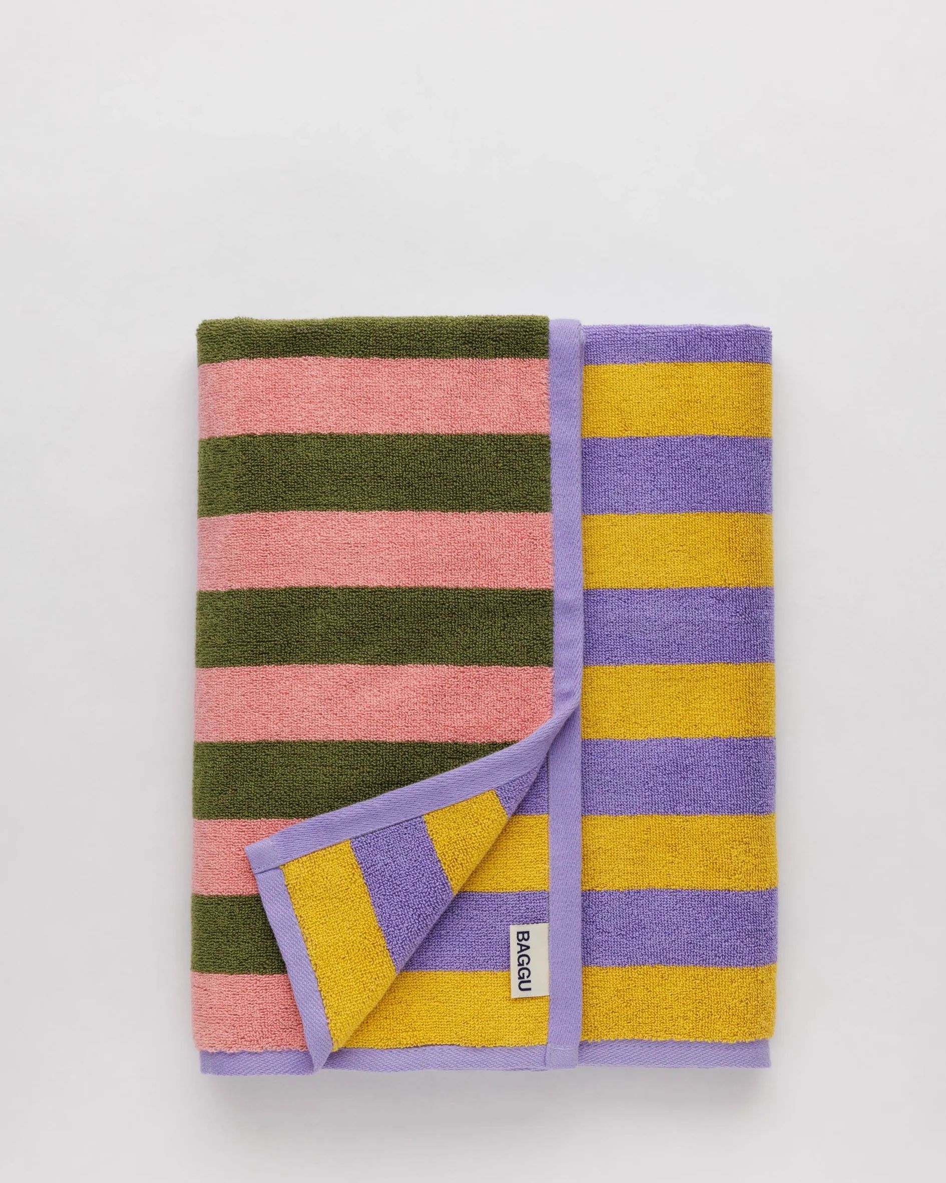 Bath Towel : Sunset Quilt Stripe - Baggu | BAGGU