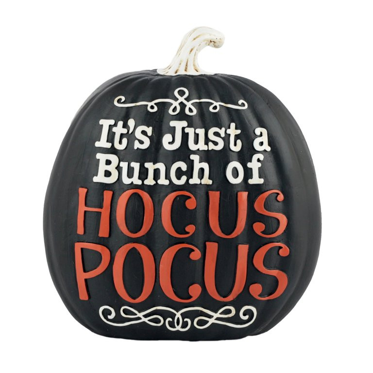 Way To Celebrate Halloween Polyresin Pumpkin Tabletop Decor, Hocus Pocus | Walmart (US)