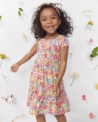Toddler Girls Mommy And Me Floral Tiered Dress - rose pottery | The Children's Place