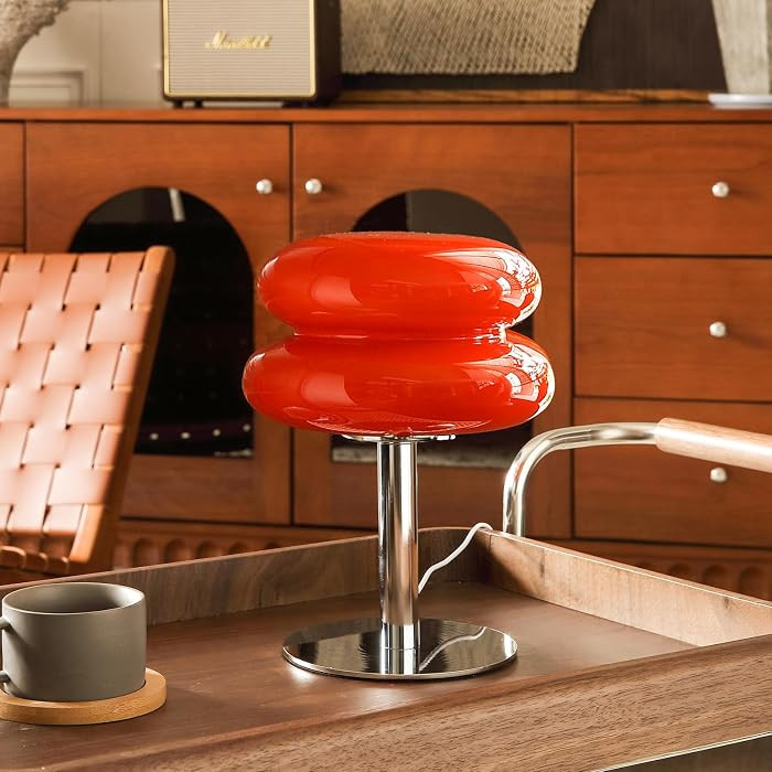 Mushroom Lamp Table Lamp for Night Stands,Mid Century Modern Desk Lamps for Bedroom, Vintage Dimm... | Amazon (US)