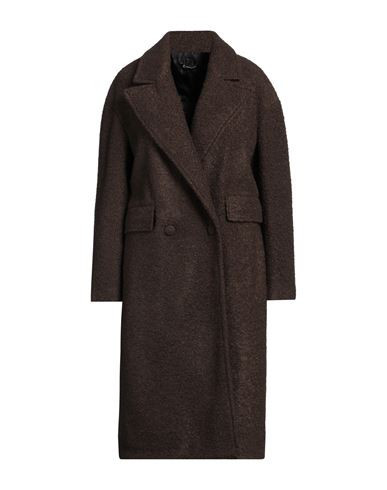 Cristinaeffe Woman Coat Dark brown Size 4 Polyester | YOOX (US)