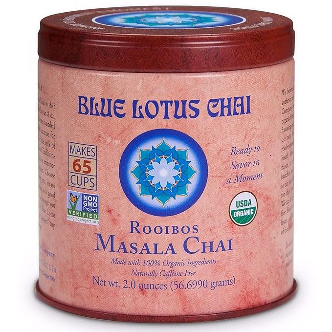 Blue Lotus Chai - Rooibos Flavor Masala Chai - Makes 65 Cups - 2 Ounce Masala Spiced Chai Powder ... | Amazon (US)