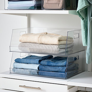 Everything Organizer® X-Wide Open-Front Bin Clear | The Container Store