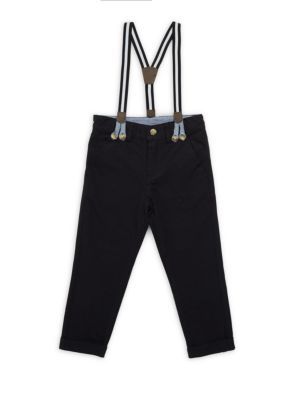 Kardashian Kids - Little Boy's Striped Suspender Cotton Pants | Saks Fifth Avenue OFF 5TH