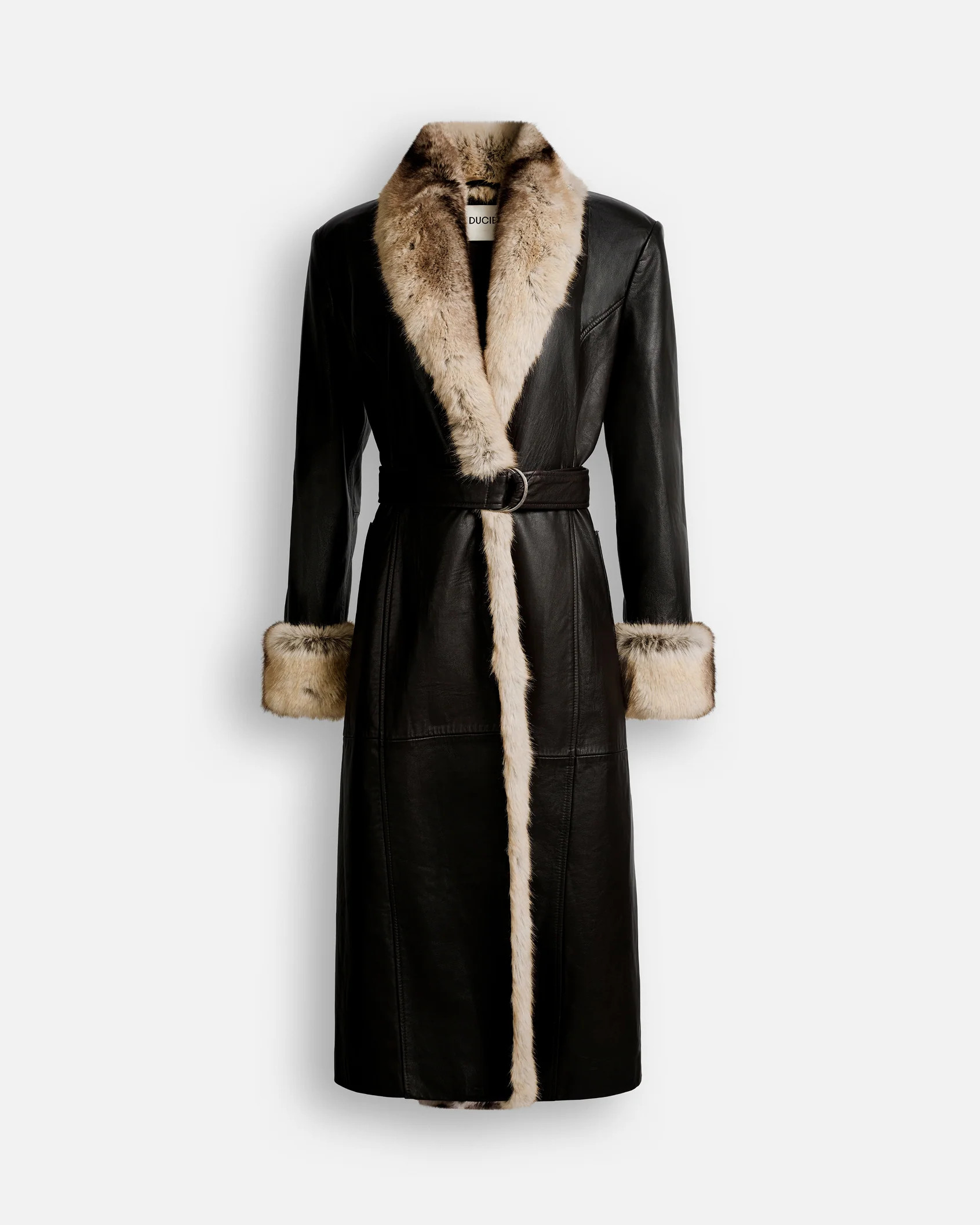 Freya Leather and Fur Coat | DUCIE