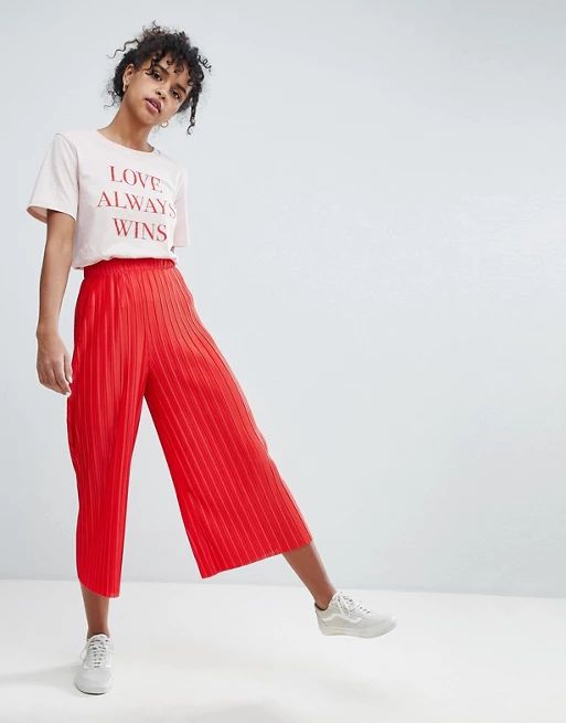 Monki Pleated Cropped Pants | ASOS US