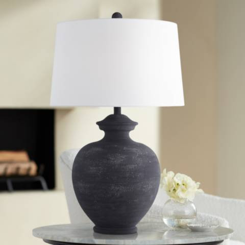 Forty West Memphis 28" High Black Pot Table Lamp - #258J6 | Lamps Plus | Lamps Plus