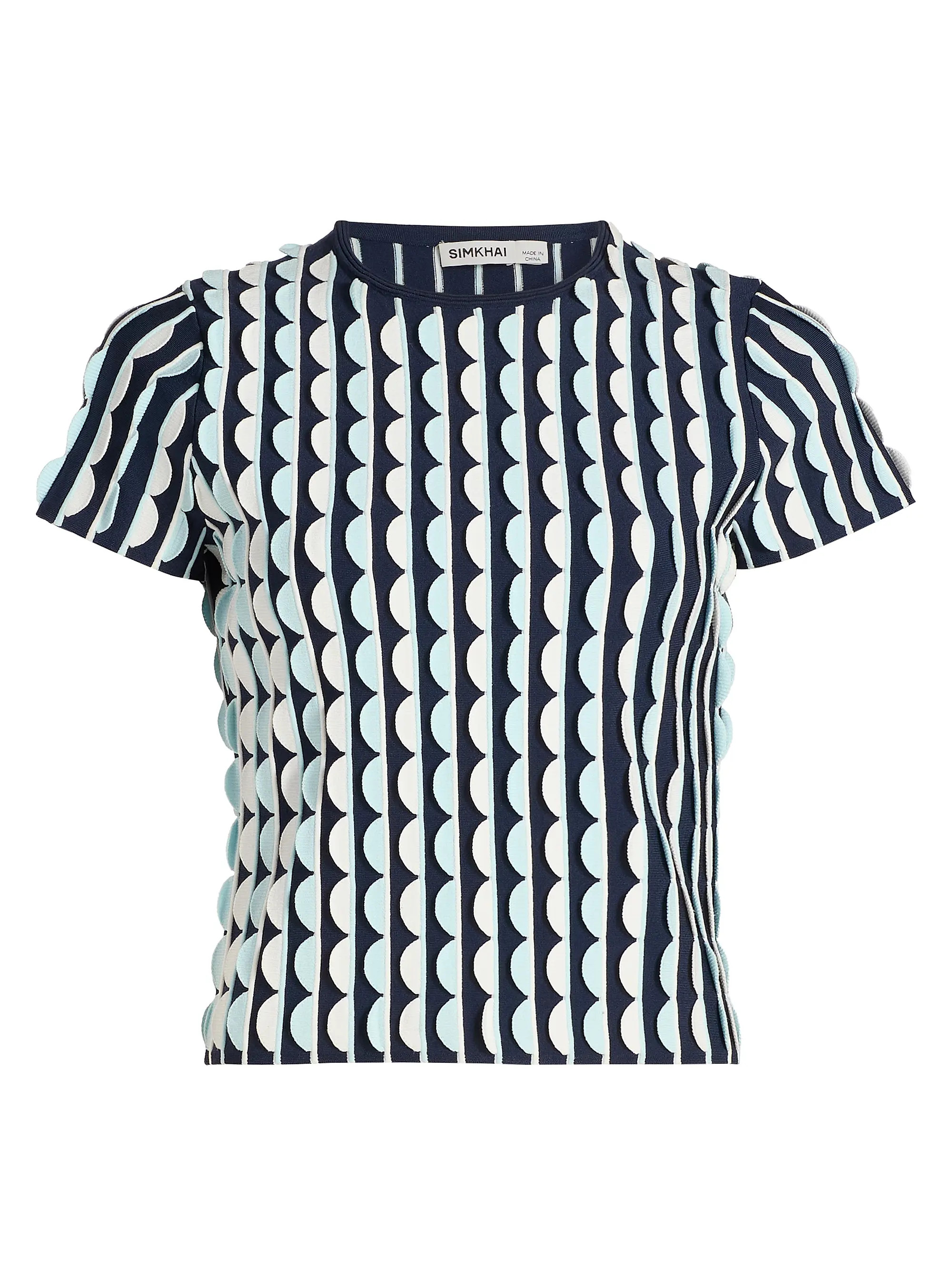 Kendra Scalloped Short-Sleeve Top | Saks Fifth Avenue