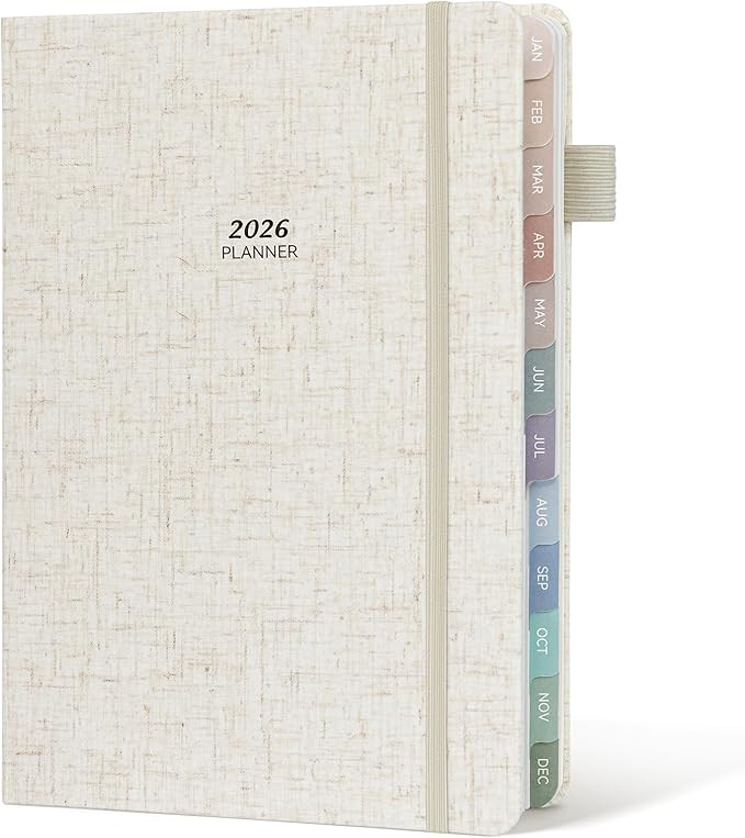 Getink 2026 Planner Weekly & Monthly Daily Agenda Book with Linen cover, 2026 To Do List Notebook... | Amazon (US)