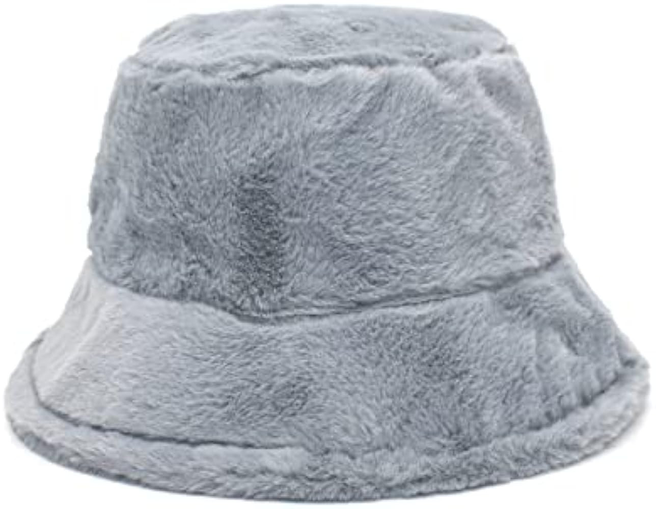 Fashion Fluffy Bucket Hat Plush Bucket Fur Hat Solid Colour Faux Fur (Adjustable) | Amazon (US)