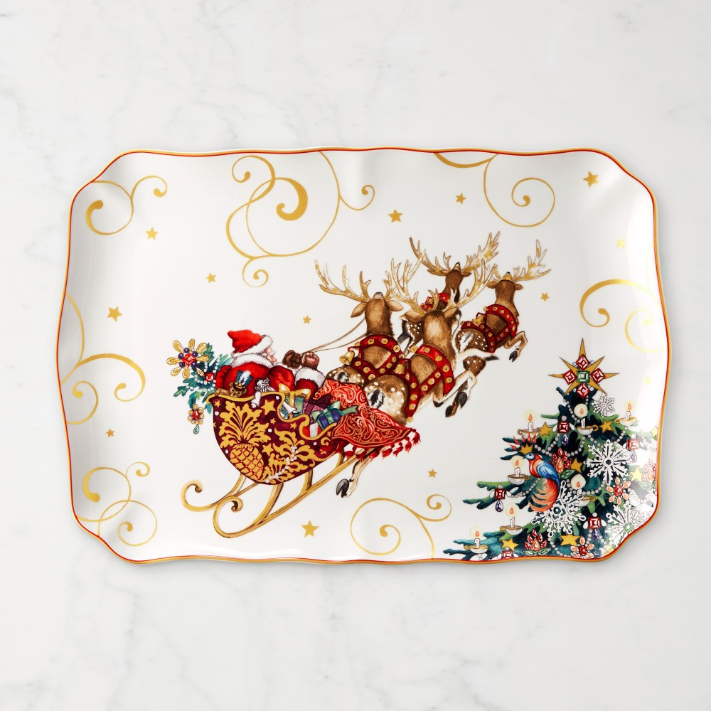 'Twas the Night Before Christmas Santa & Sleigh Platter | Williams-Sonoma