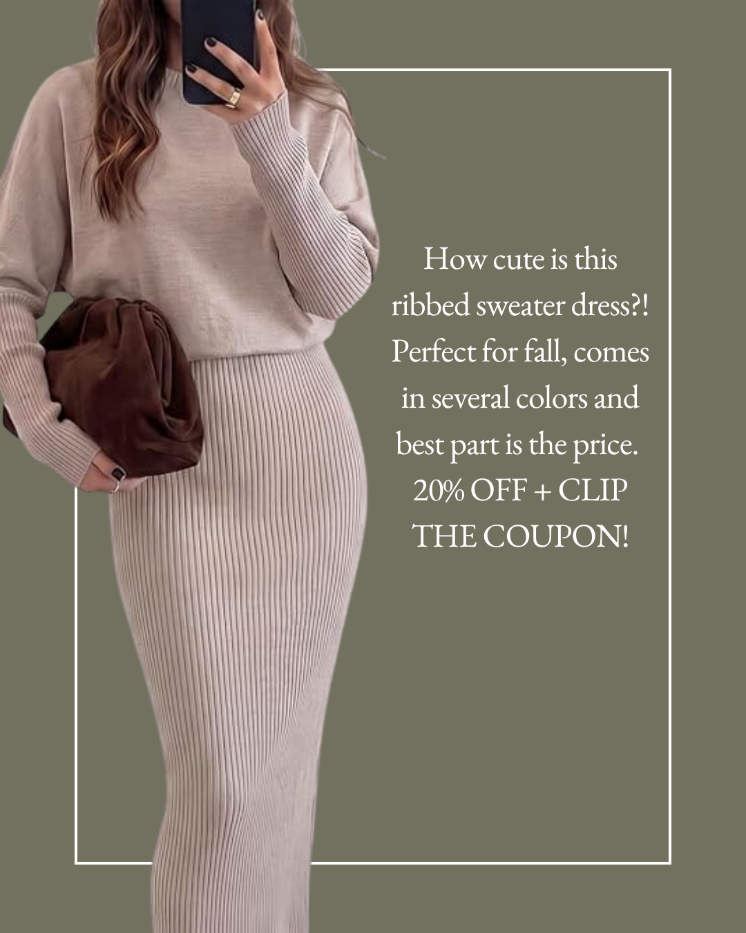 How cute is this ribbed sweater dress?! Perfect for fall, comes in several colors and the best part is the price. 20% off plus clip the coupon for the Amazon Early Prime Deals. 

 #amazonprimedeals #earlyprimedeals #primeday #amazondeals #sweaterdress #ribbeddress #knitdress #maxidress #falldress #fallfashion #falloutfit #cozystyle #amazonfashion #salealert #founditonamazon #LTKSaleAlert