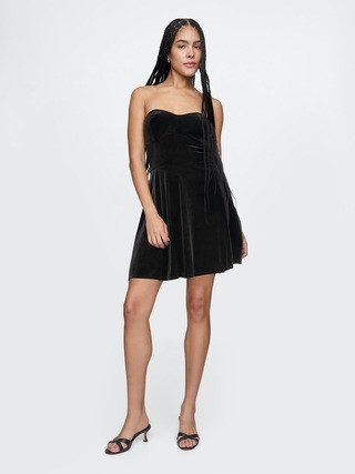 Strapless Velvet Mini Dress | Gap (US)
