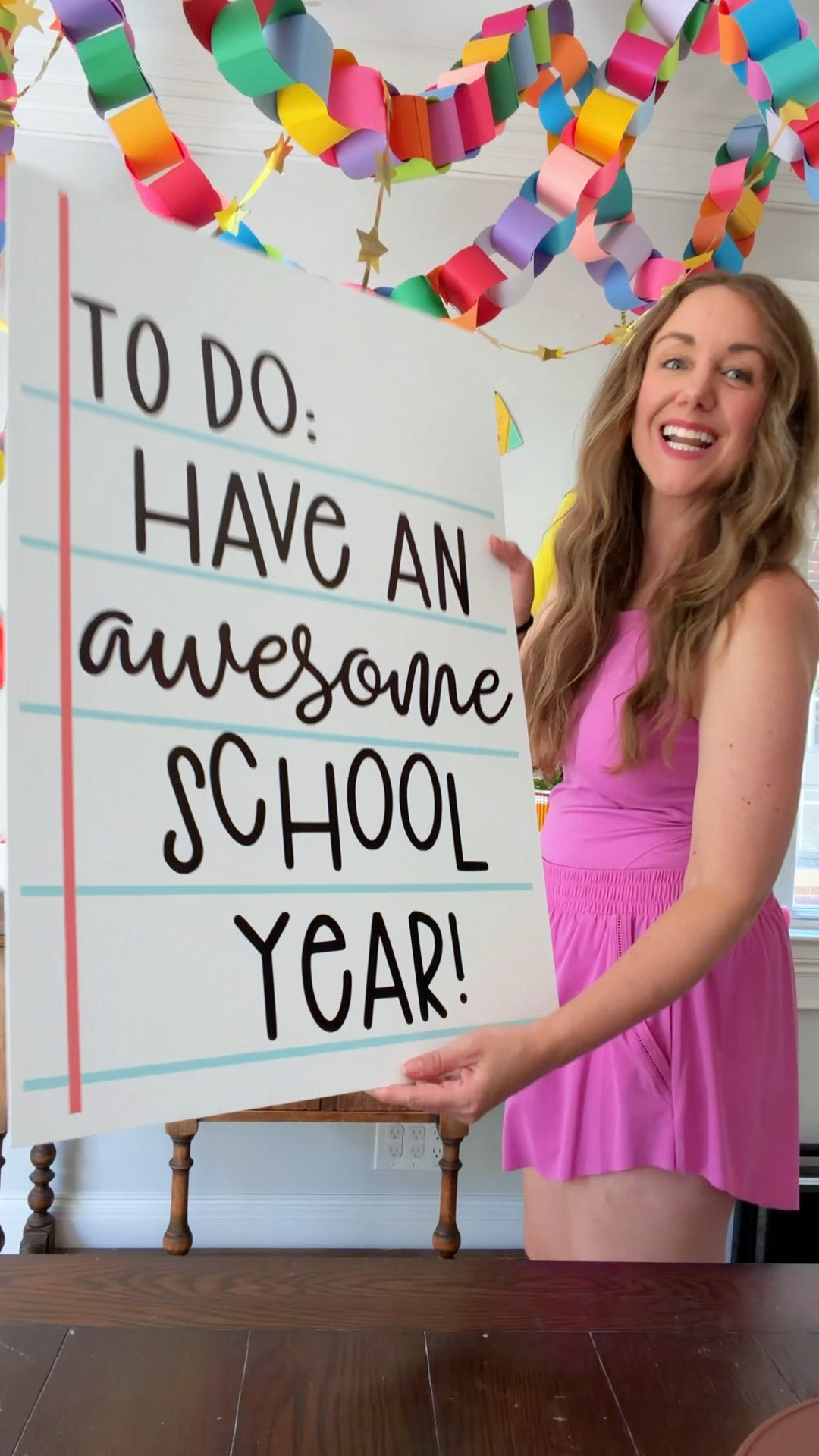 My “To Do: Have an Awesome School Year!” sign is now available as a printable! 🎉 

For the XL version you see here, I ordered a same-day 20x30 Paper Board Print from Walgreens. (There’s almost always a photo promo going on, so check for a coupon before you order!)

Use it for a back-to-school party, first-day-of-school photos, classroom decor, or just a fun way to celebrate the start of a new school year 🫶🏻✨

#LTKmomlife #LTKSeasonal #LTKKids