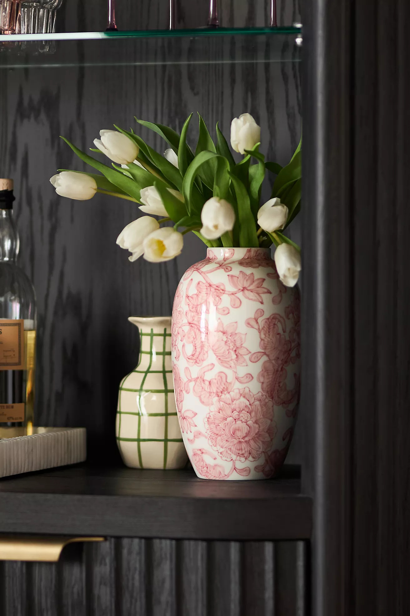 Elle Handpainted Chinoiserie Floral Ceramic Vase | Anthropologie (US)