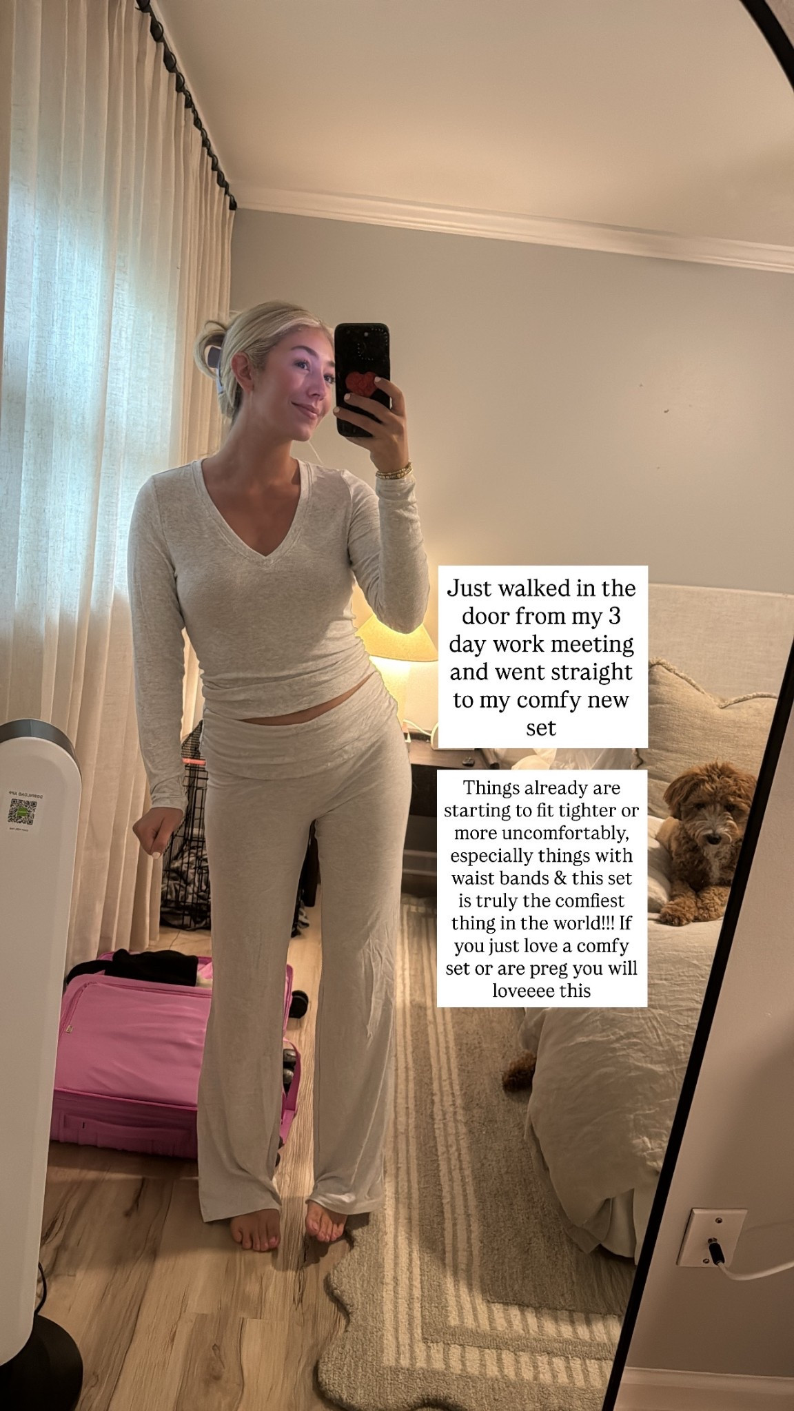 Wearing a large bottom and large top for comfort as I grow with my pregnancy! 

#LTKBump #LTKFindsUnder50 #LTKFindsUnder100