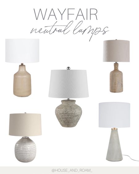 Favorite neutral lamp picks from Wayfair! Neutral home decor, lamps on sale, neutral lamps 

#LTKFind #LTKhome #LTKsalealert