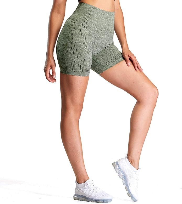 Aoxjox Women's High Waisted Vital Seamless Workout Yoga Gym Shorts | Amazon (US)