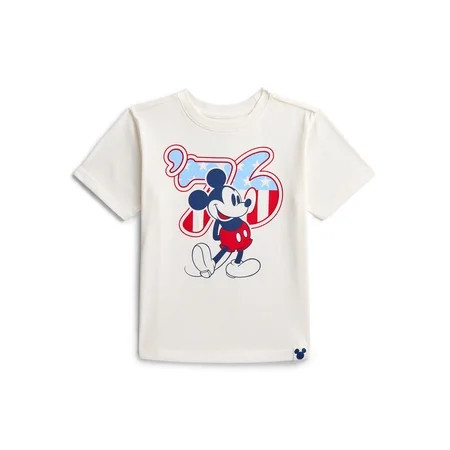 Disney Mickey Mouse Toddler Boys USA 76 Graphic Tee with Short Sleeves, Sizes 12M-5T | Walmart (US)