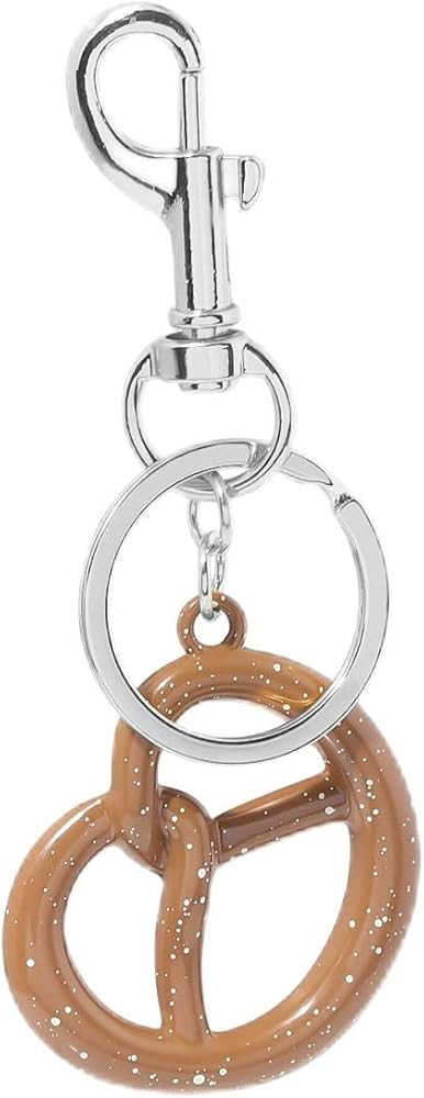 Pretzel Key Chain Fun Imitation Food Pendant Charms Key Ring for Women Birthday Jewelry | Amazon (US)