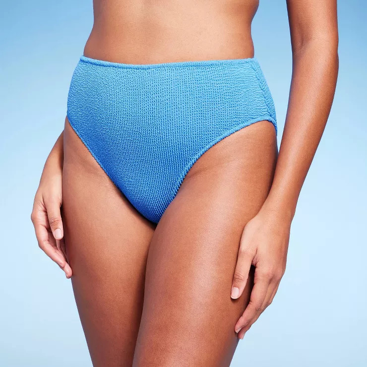 Women's Pucker High Waist Cheeky Bikini Bottom - Shade & Shore™ | Target