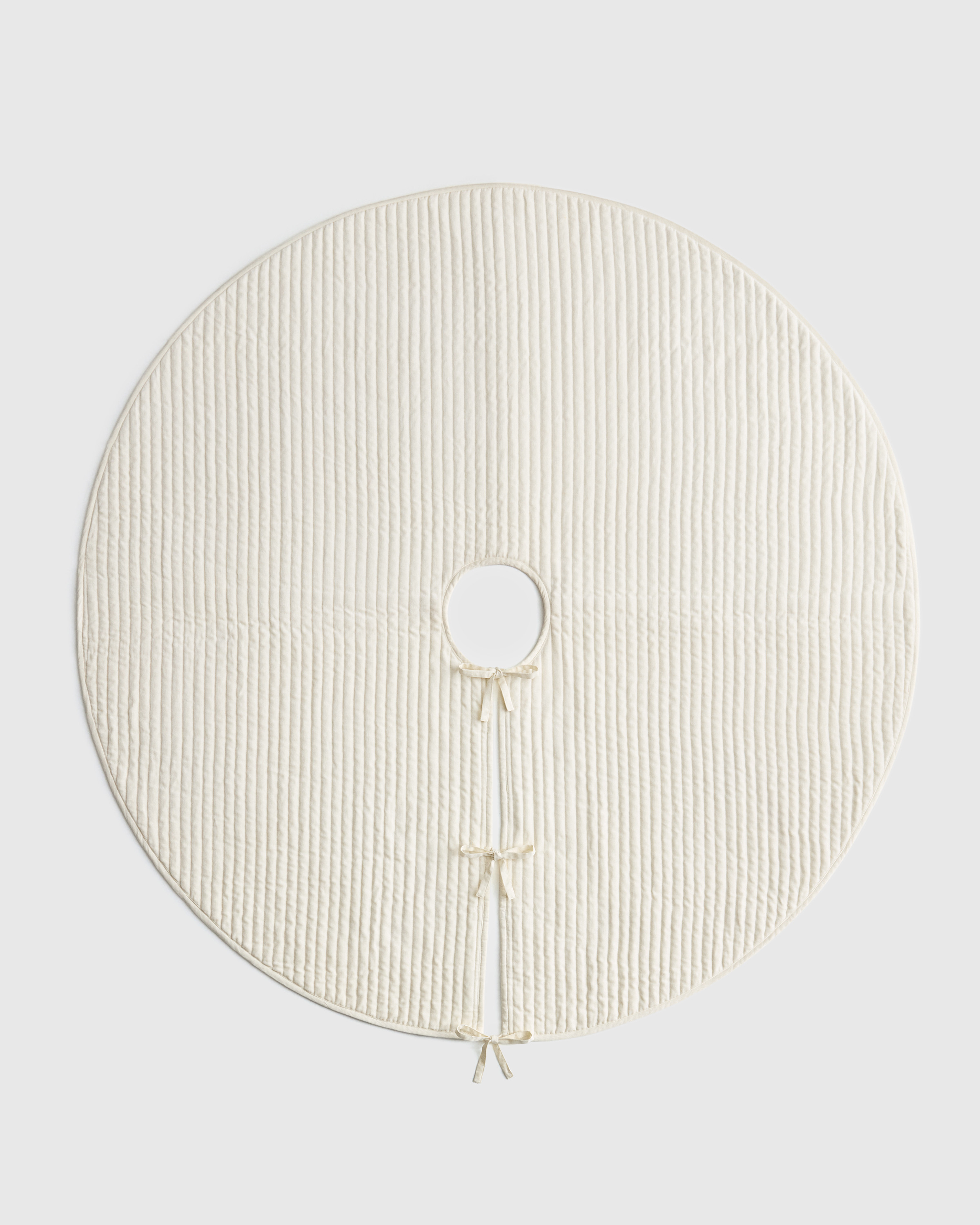 Quince | Cotton Velvet Tree Skirt in Ivory | Quince