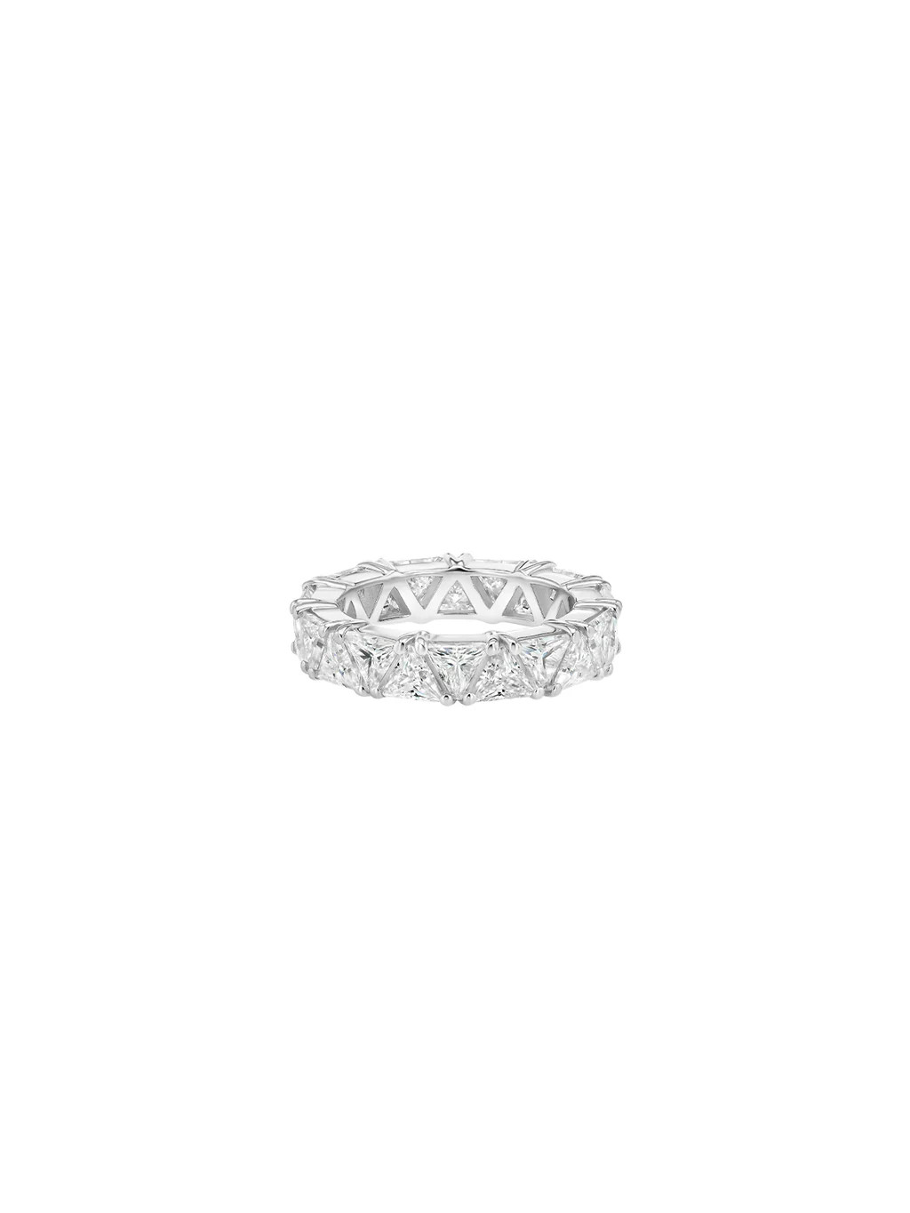 THEODORA TRILLION CUT ETERNITY BAND IN MOISSANITE | Dorsey