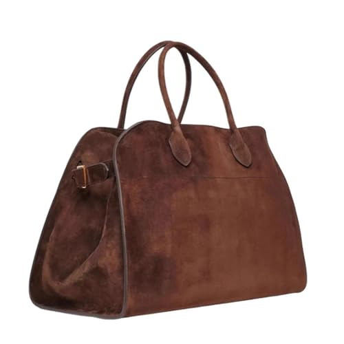 Suede Leather Tote Bag For Women Shoulder Bags Top-Handle Bags For Commuter Travel Work (Coffee) | Amazon (US)