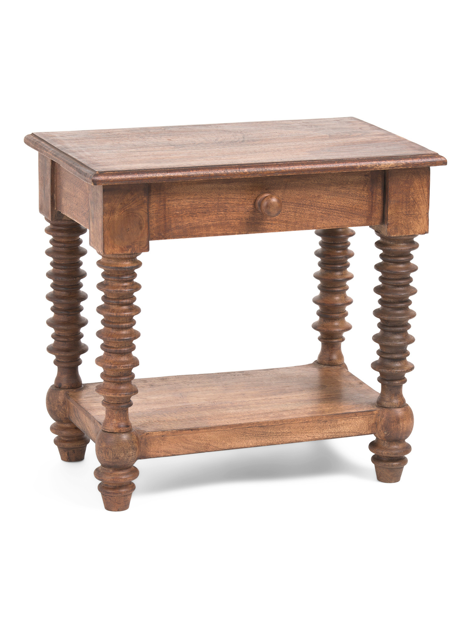 24x24 Wooden Knobby 1 Drawer Side Table | TJ Maxx