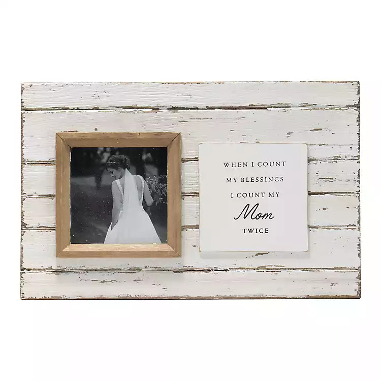 Antique White Wooden Mom Picture Frame | Kirkland's Home