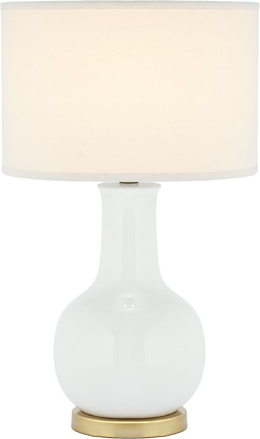 SAFAVIEH Lighting Collection Paris Modern White Ceramic 28-inch Bedroom Living Room Home Office D... | Amazon (US)