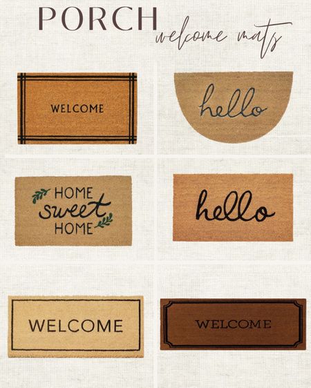 Summer front porch welcome mats! Porch styling • porch decor 

#LTKHome