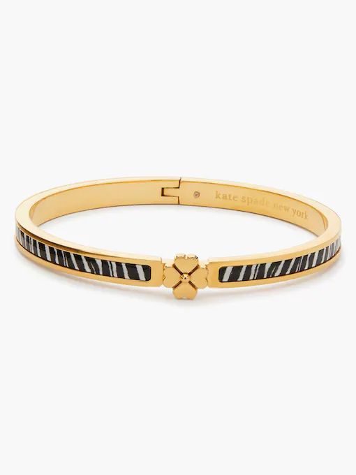 Heritage Spade Flower Thin Hinged Bangle | Kate Spade (US)