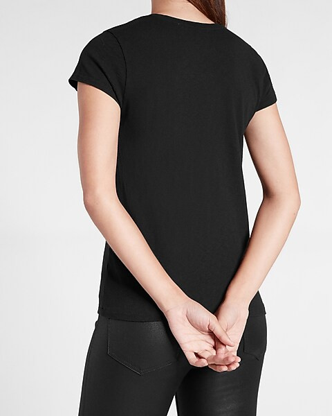 Skimming Slub Crew Neck Slim Tee | Express