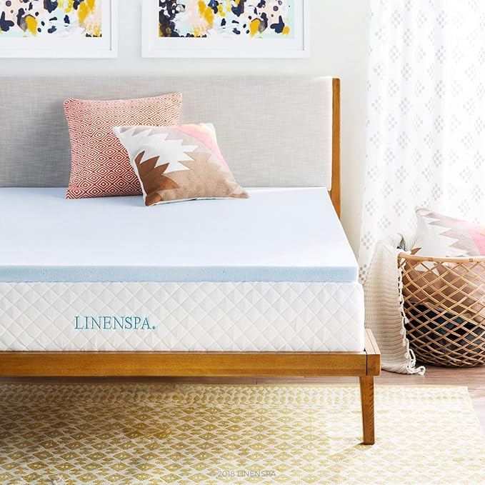 Linenspa 2 Inch Gel Infused Memory Foam Mattress Topper, Twin | Amazon (US)