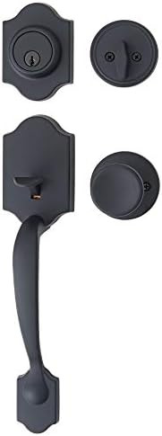 Amazon Basics Handleset with Tulip Knob - Single Cylinder - Matte Black, Handlesets - Amazon Cana... | Amazon (CA)