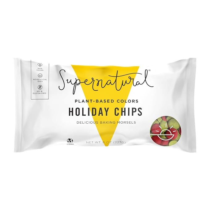 Supernatural Holiday Baking Chips, Red & Green, Made in USA, No Artificial Dyes, Soy Free, Gluten... | Amazon (US)